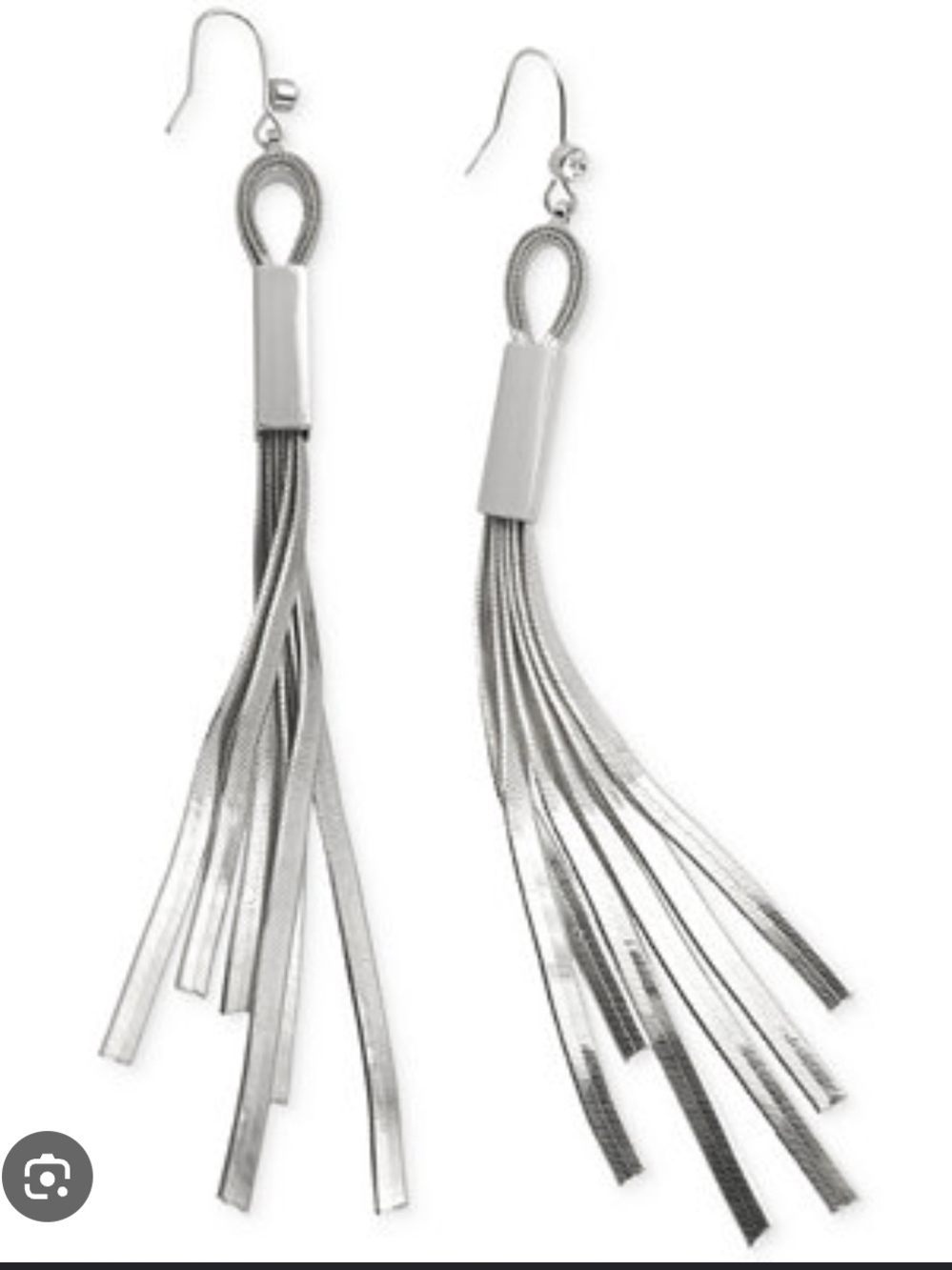 GUESS Silver Multi-Chain Tassel Drop Earrings